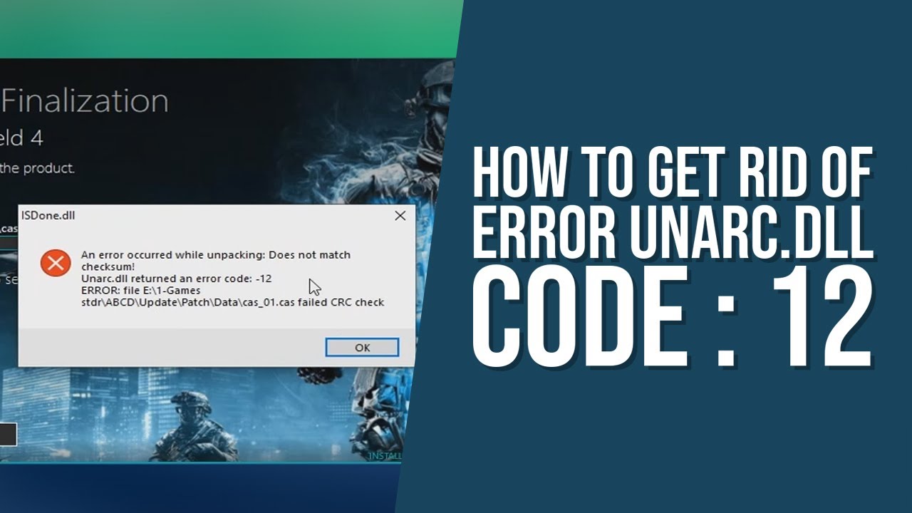 Error Unarc dll 12. ISDONE dll -12. Unarc.dll Returned an Error code -12. Все коды ошибки Unarc.dll -6. Unarc dll error 12