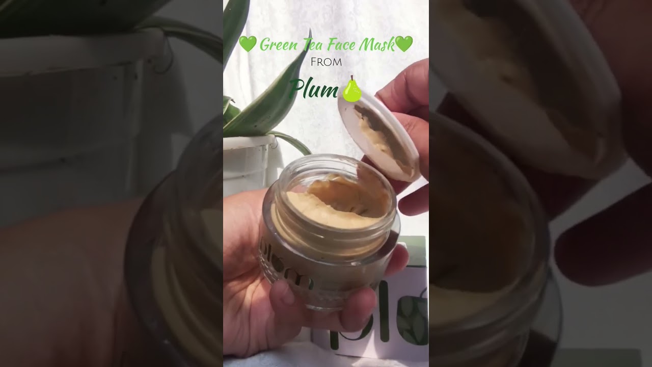 Green Tea clear face mask from plum🍐💚 