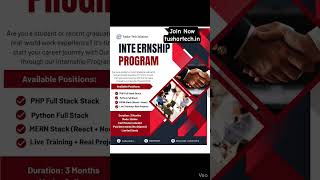 Internship 2026 🚀 | PHP, Python, MERN | Real Projects + Certificate