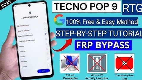 How to Remove FRP Bypass Tecno Pop 9 Android 14 Without Laptop | 2025 Easy Method