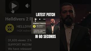 My Reaction To Latest Patch #helldivers2 #shorts