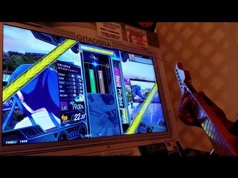 【GITADORA】ギターレフトプレイ　演奏曲【一夜のキセキ】BASS MASTER EXCELLENT (逆さ譜面=LEFT MODE未使用)