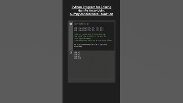 Python program for joining NUMPY ARRAY along column using np.concatenate( ) function 😱😱😎😎