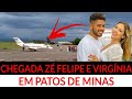 CHEGADA DO CANTOR ZÉ FELIPE E A INFLUENCER VIRGÍNIA EM PATOS DE MINAS - MG|Spotter Patense