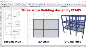 Three Story Building Design by ETABS Software | G+2 Building design | civil engineering | youtube |