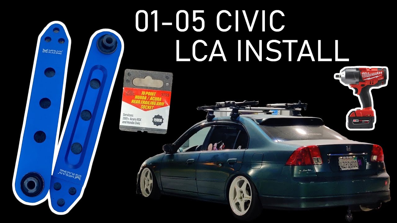 0105 Honda Civic Rear Lower Control Arm Install! (EASY) YouTube