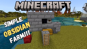 BEST Minecraft 1.21+ Automatic Obsidian Farm Tutorial in Minecraft Bedrock/Java