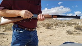 Shooting my Winchester Model 1892  .44 magnum, current production 荒野大嫖客