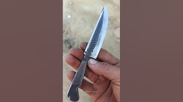 Rusted iron file turned into a sharp Knife