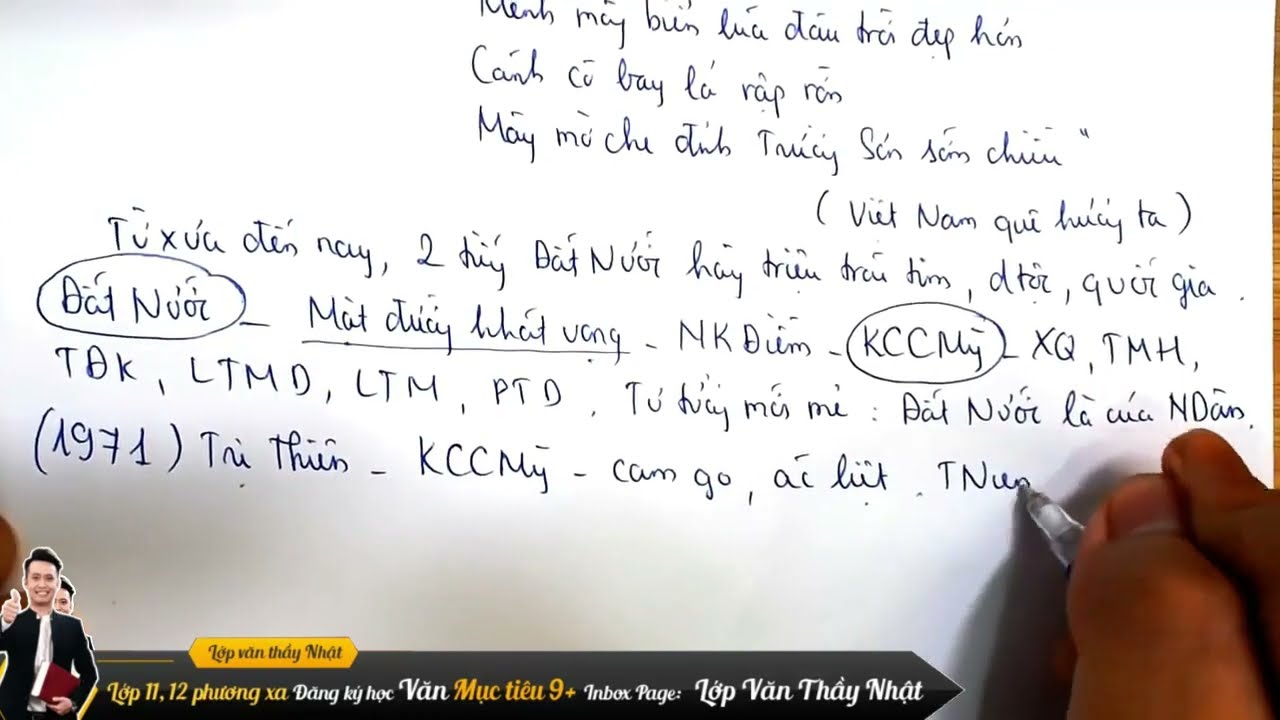 Ôn thi học kỳ - Phân tích tác phẩm Đất Nước - Ngữ văn 12