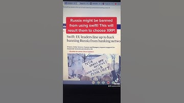 XRP will replace swift!!- Russia is getting banned from using swift!