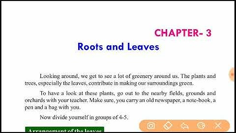 Class -5, EVS,lesson -3 Roots & leaves,part-4