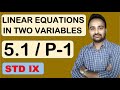 Linear Equations In Two Variables Practice Set 5.1 Part 1