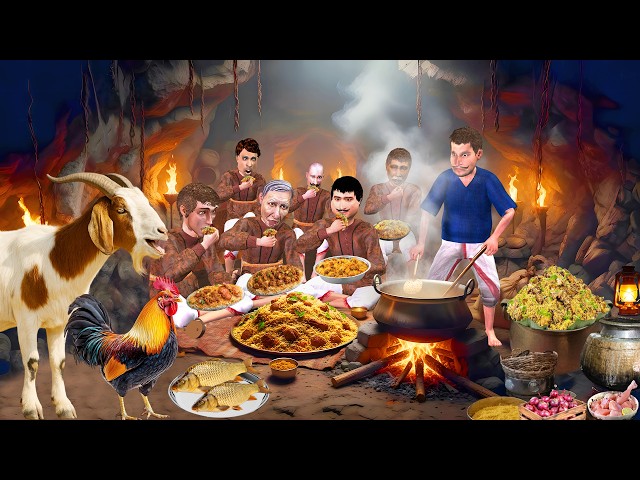 Secret Cave Mein Chor Chicken Biryani Party Cooking Chicken Biryani Underground  Hindi Kahaniya