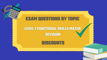 Discounts Exam Questions. Revise for your Level 1 Functional Skills Maths