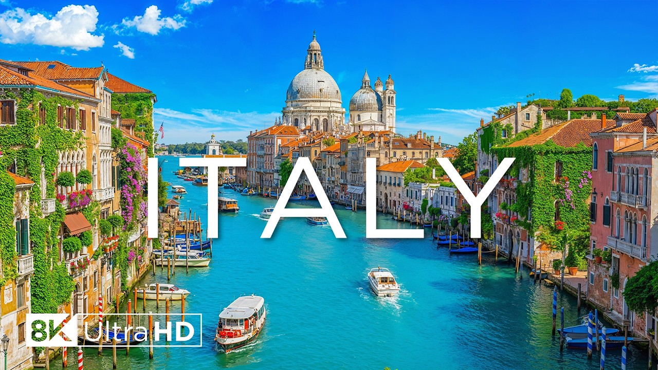 Италия 8K – Исследуйте бирюзовые моря, прибрежные скалы и красоту Средиземноморья.
