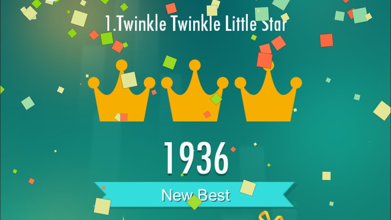 Piano Tiles 2 - Twinkle Twinkle Little Star - 1936 (Can pass 10th lap)