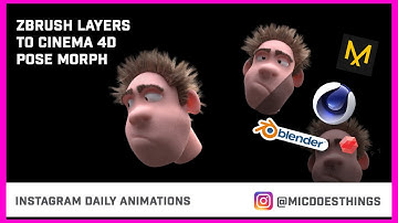 ZBRUSH Layers to CINEMA 4D Pose Morph