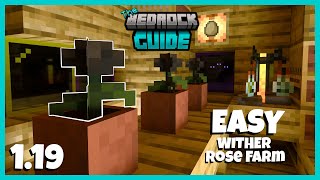 EASY 1.19 Minecraft Bedrock Wither Rose Farm - (PC, XBOX, PS4, MCPE, Switch)