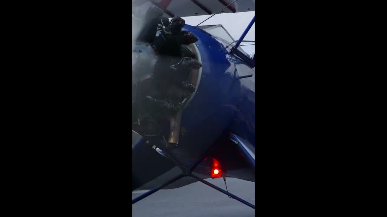 Getting a Waco Biplane started