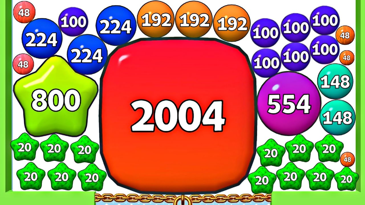 PUFF UP - 2048 ASMR Gameplay (Satisfying Math Games, Update (Puzzle Level Up Balls Numbers) Part 5