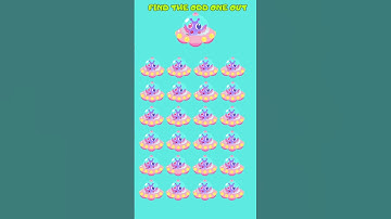Find Odd Alien 👽 in 7 seconds 🛸#quiz #kidsgames #shorts