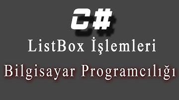 C# - ListBox İşlemleri