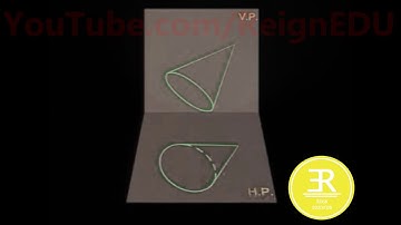 Views of Circular Pyramid (Cone) inclined to both plane - #ReignEdu Animation Series #ED107