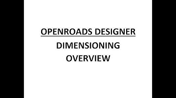 ORD - MicroStation - 14.0 - Dimensioning Overview