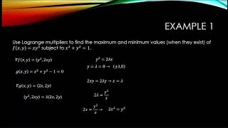Calculus III C3S8L1 Introduction to Lagrange Multipliers