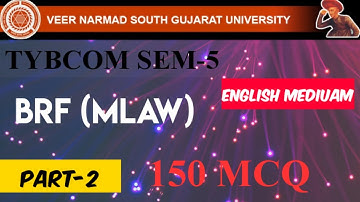 Part-2 | BRF English Mediuam | Important MCQ | Tybcom sem-5 | Atkt online MCQ Based Exam