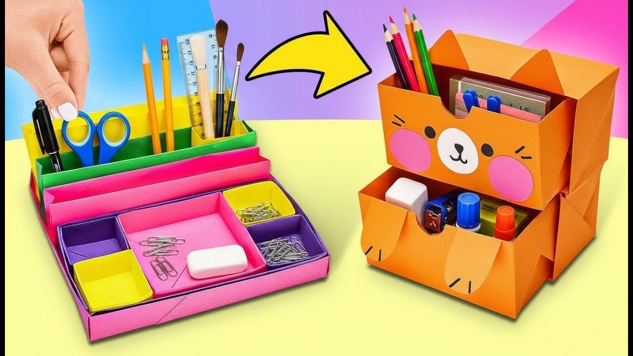 Милые органайзеры оригами! Волшебные идеи из бумаги