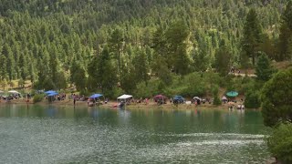 Ruidoso Lake Crowded with Visitors