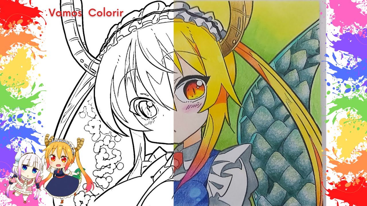 Como Colorir Nezuko Kamado (Demon Slayer - Kimetsu no Yaiba) modo fácil  usando apenas lápis de cor 