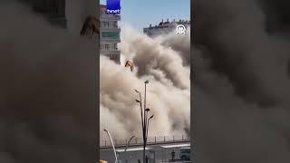 7 Katlı Bina Yıkım Esnasında Böyle Çöktü Ir