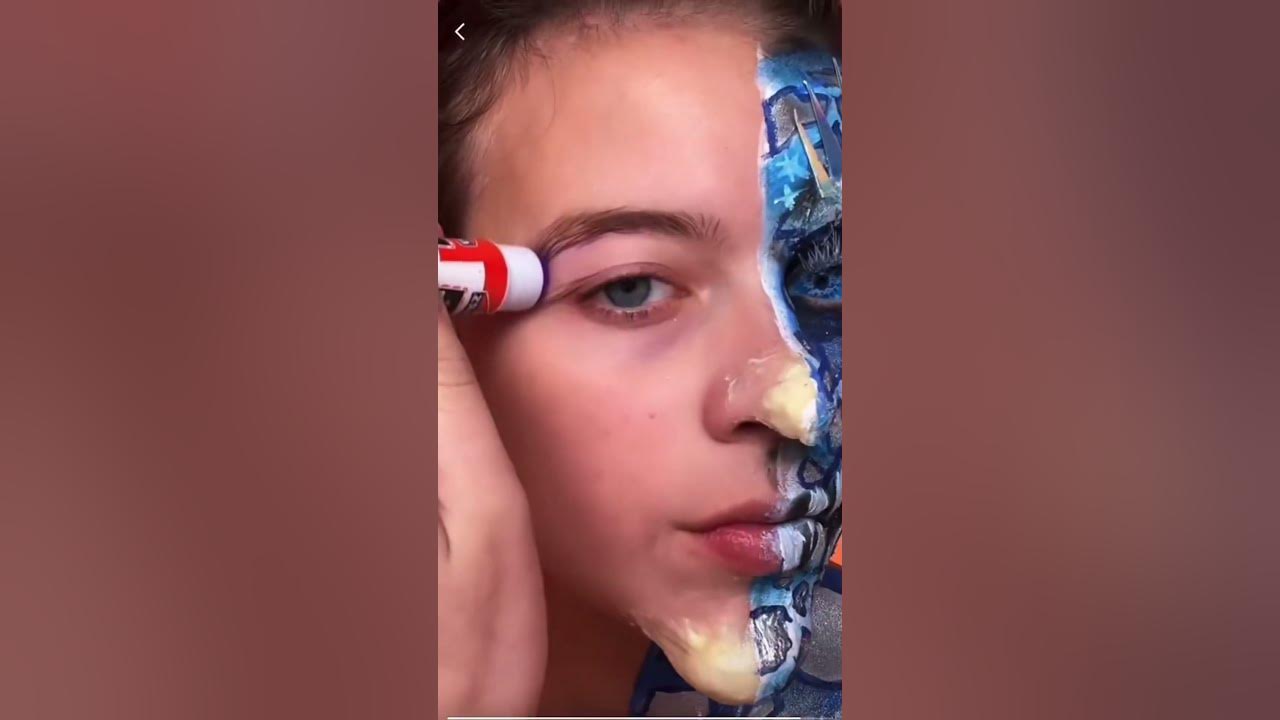 THIS CRAZY CHRISTMAS MAKEUP TOOK 6 HOURS?! *crazy result* #shorts