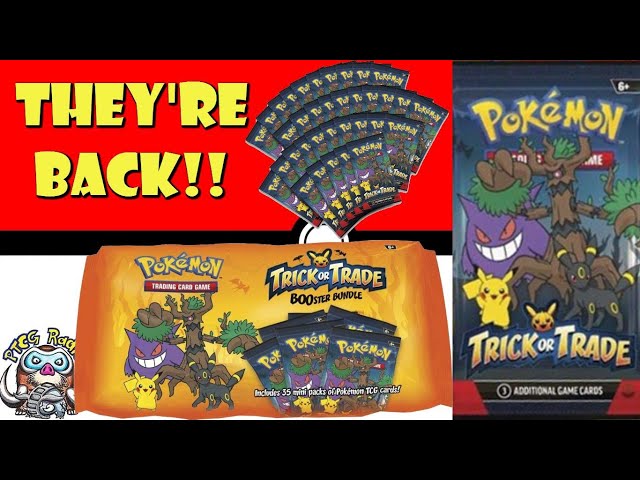 pokemon tcg trick or trade booster bundle card list TCG: Halloween each containing three colorful cards from the Poke Join the Pokween adventure on the spookiest night of the year with our Trick or Trade BOOster Bundle NEW Trick or Trade BOOster