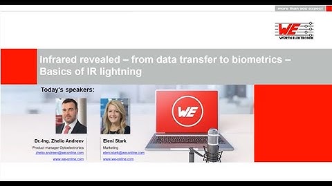 Würth Elektronik Webinar: Infrared revealed – from data transfer to biometrics