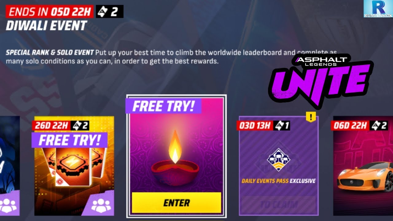 ASPHALT UNITE DIWALI EVENT FULL DETAILS | ASPHALT UNITE NEW ALL EVENT UPDATES