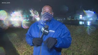Wet roads in Hickory, NC as winter storm moves into region