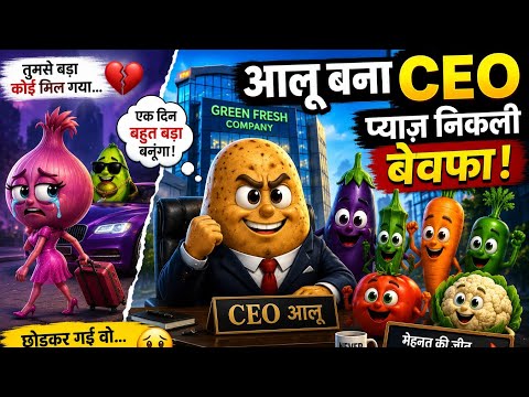 आलू बना CEO 🥔 | प्याज़ निकली बेवफा 😭 | सब्ज़ियों की मजेदार और भावुक कहानी | 3D Animation Hindi