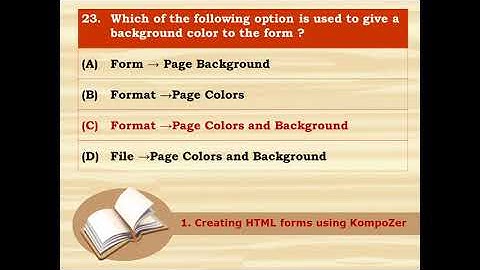 STD-12 | Chapter-1 | Creating HTML forms using Kompozer