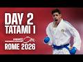 LIVE Karate One Premier League Rome 2026 Day 2 Tatami 1