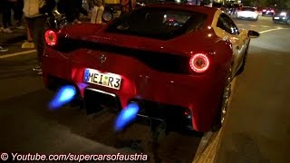 Supercarsofaustria spotted this insanely loud ferrari 458 speciale
from r3 wheels. you can see revving like crazy and spitting huge
flames ...