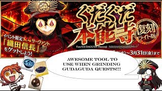Fate Grand Order | AWESOME TOOL TO USE WHEN GRINDING GUDAGUDA QUESTS!!! Fate Grand Order | AWESOME TOOL TO USE WHEN GRINDING GUDAGUDA QUESTS!!!