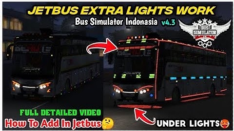 🥵Jetbus Extra Lights Mods In Bussid v3.4 | How To Add | Full Detailed Video |#Bussid #Jetbuslights