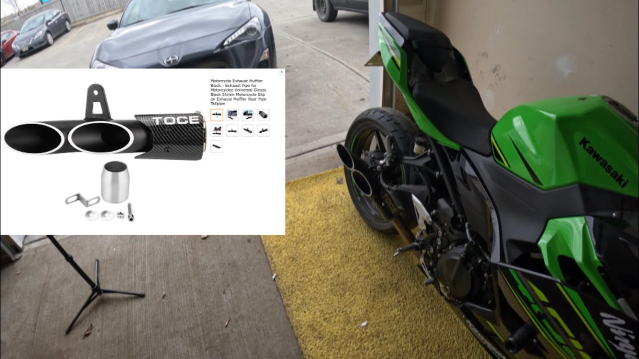 Установка выхлопной системы Amazon Toce Slip-on за 90 долларов | Kawasaki Ninja 400