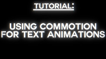 [TUTORIAL] How to use commotion to animate a text