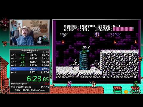 Ninja Gaiden (NES) speedrun in 11:34.8 by Arcus