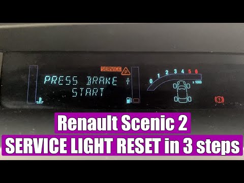 TUTORIAL: How to reset service light / message (Oelwechsel faellig Oil change due) Renault Scenic 2